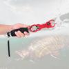 Portable Aluminium Alloy Fishing Grip Gripper Fish Lip Grabber Tool with Weigh Measure Red