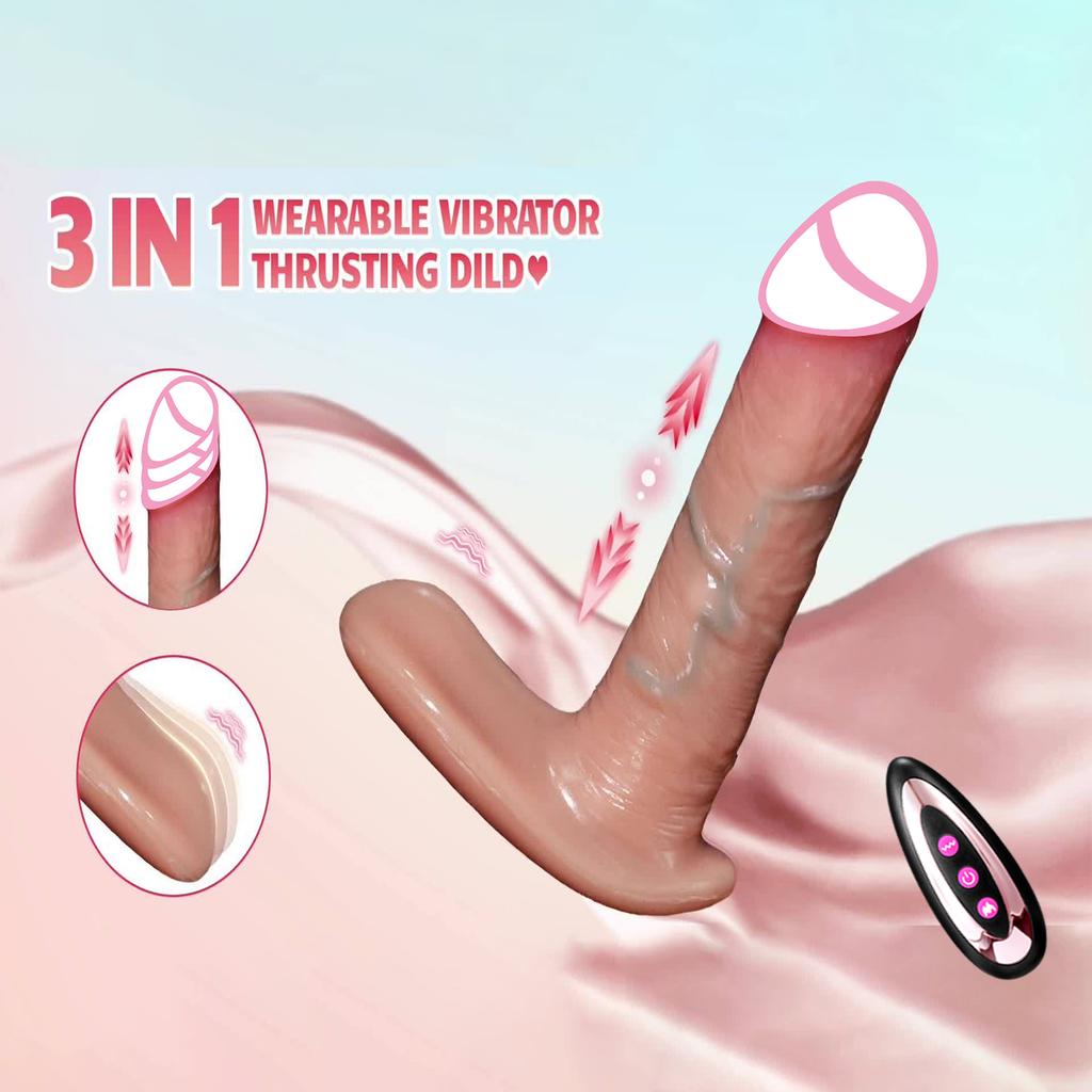 Thrusting Dildos Vibrator for Women Rotating Telescopic Dildo Penis G Spot Clitoris Stimulator Adult Sex Toy Female Masturbation