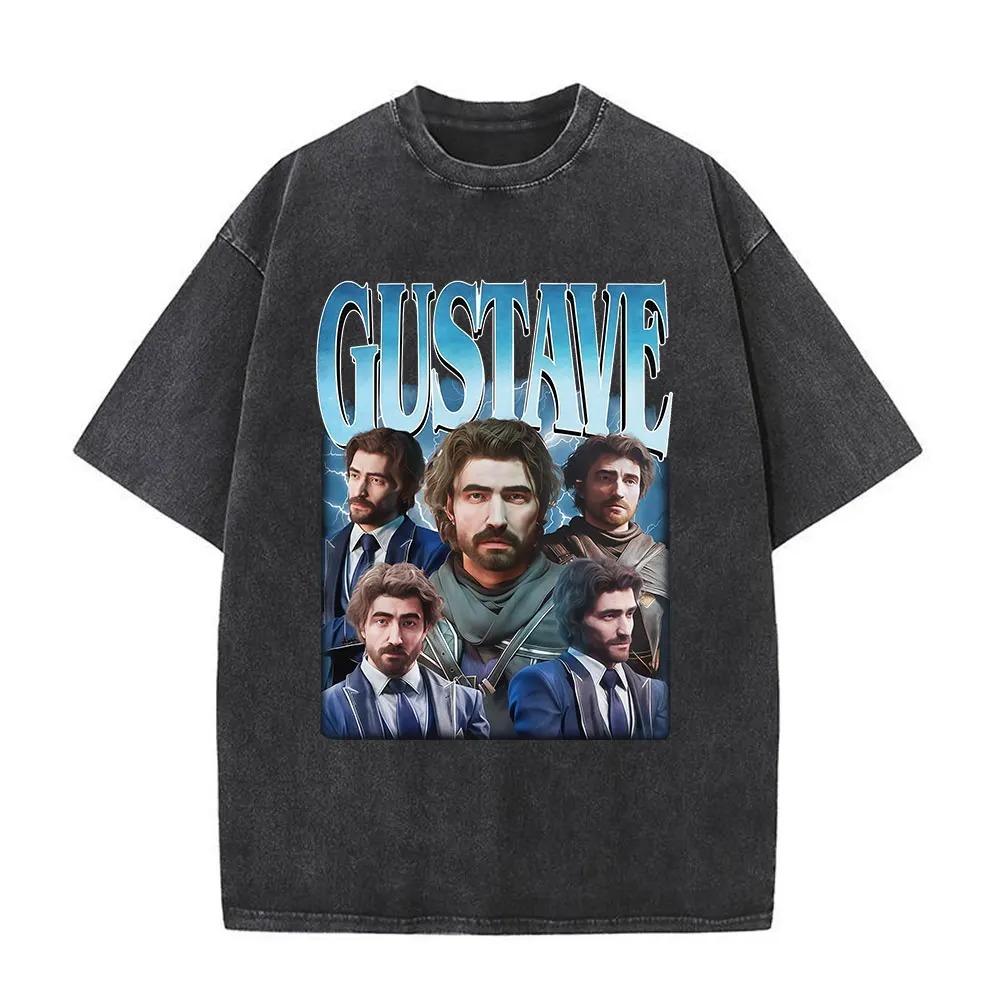 Expedition Vintage Washed Oversized T Shirt Unisex Women Clair Obscur Graphice Cotton High Quality Short Sleeved Street Wear Tee S