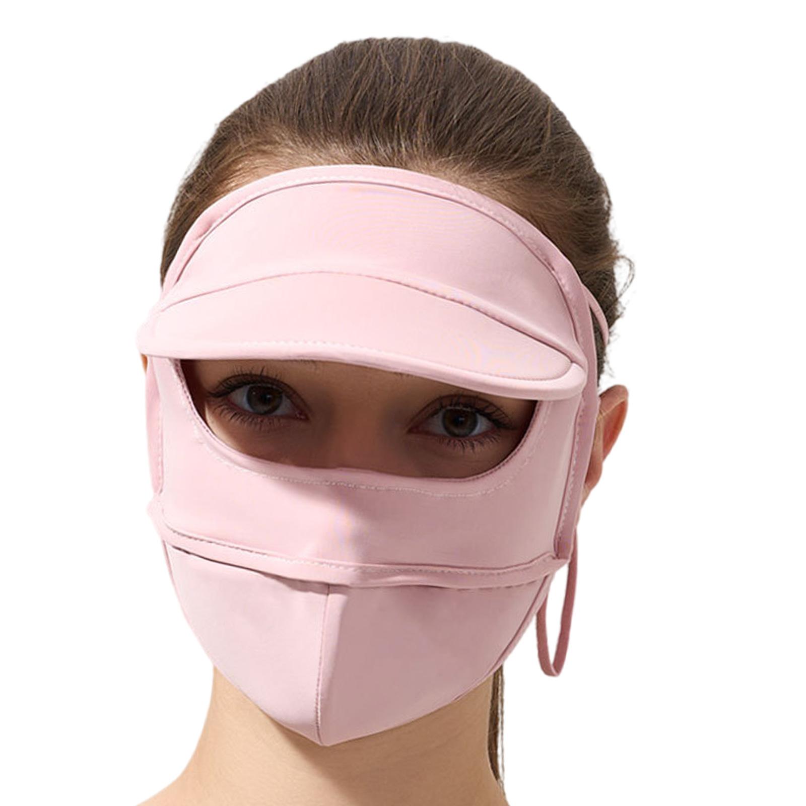 

Ice Silk Head Cover Sunscreen Sport Cycling Respirator Windproof Face Covering for Men and Women розовый
