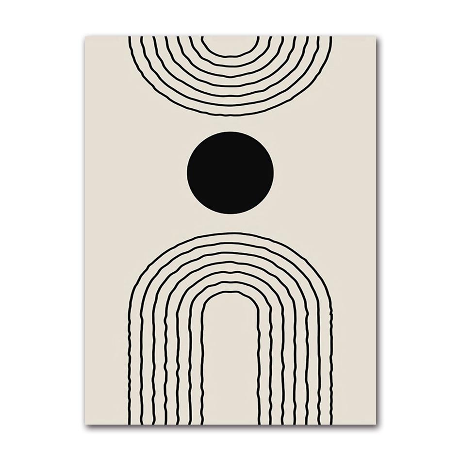 Abstract Matisse Body Line Posters Leaf Boho Black Beige Canvas Paintings Wall Art Print Picture Living Room Interior Home Decor