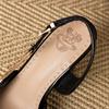 Black Women Slingback Sandals High Heel Small Big size 33 47