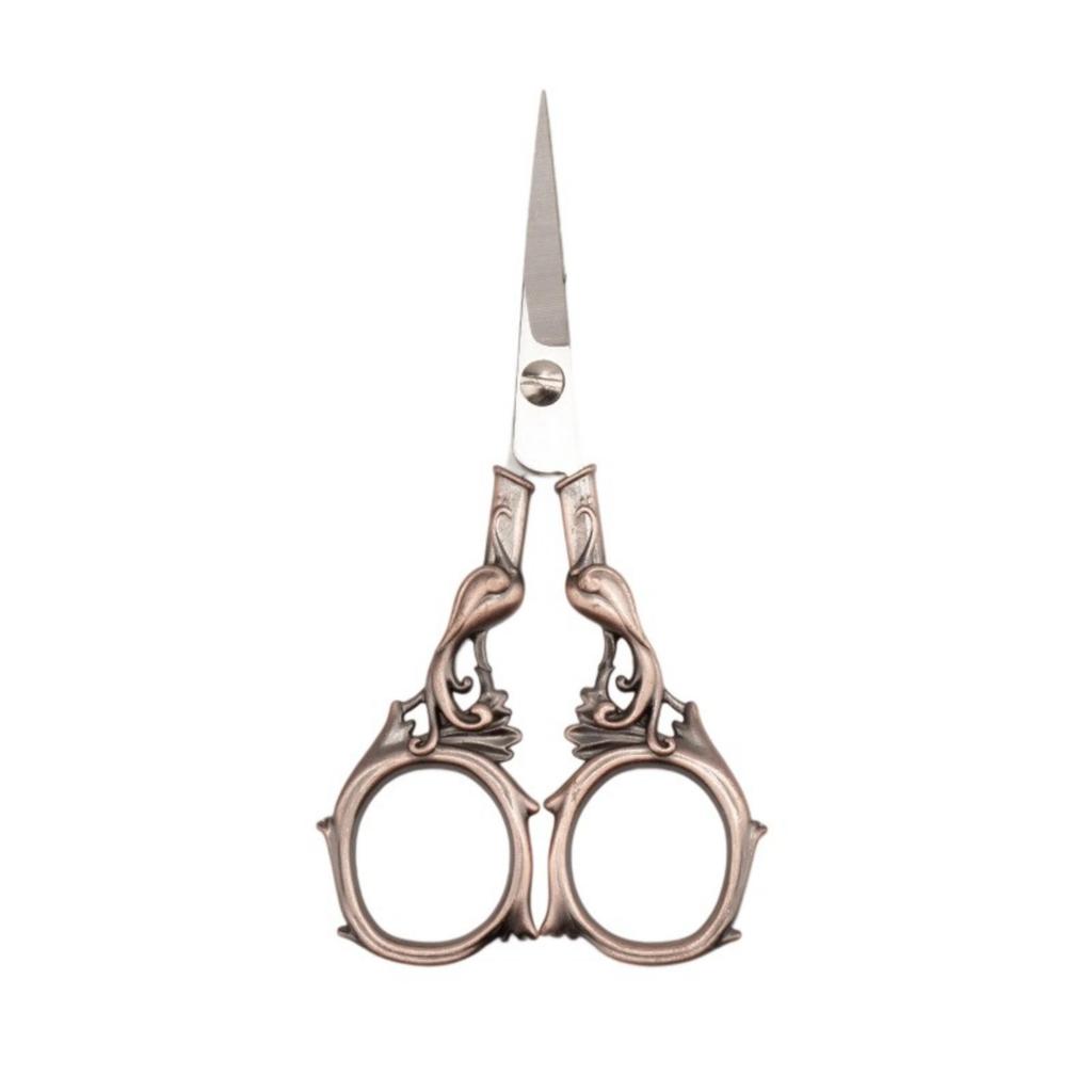 Vintage Engraved Stainless Steel Embroidery Scissors Multi Purpose Craft Tool For Sewing Feather Trimming And Decorative Display