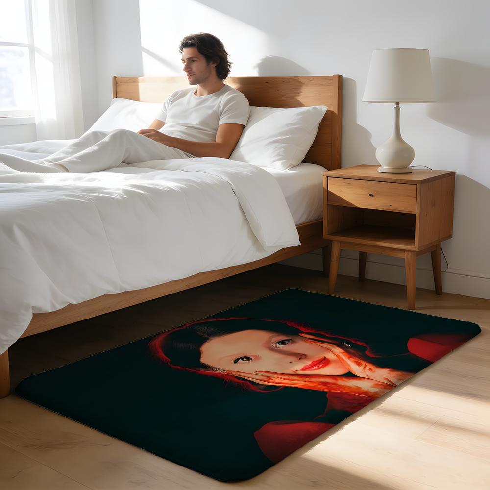Floor Mat Soft Flannel Rug Non-Slip Absorbent Mat for Bathroom Bedroom Home Decor Pearl 2022 Horror Film