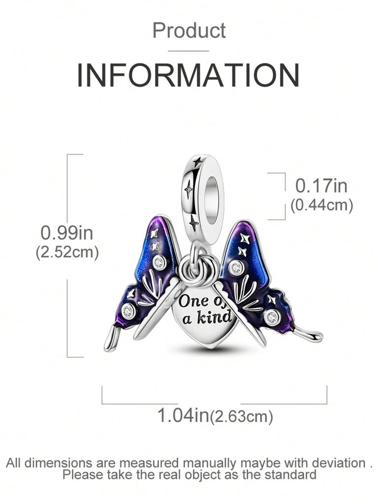 Charms Silber Kupferfarben Bunte Schmetterlinge Perlen Charm Anhänger Für Original Armband Für Frauen DIY Schmuck Liebesgeschenk