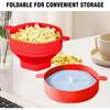 1Pcs Silicone Microwave DIY Popcorn Maker Collapsible Bowl with Lid for Home Family Movie Fruit Dish Kitchen Easy Tools