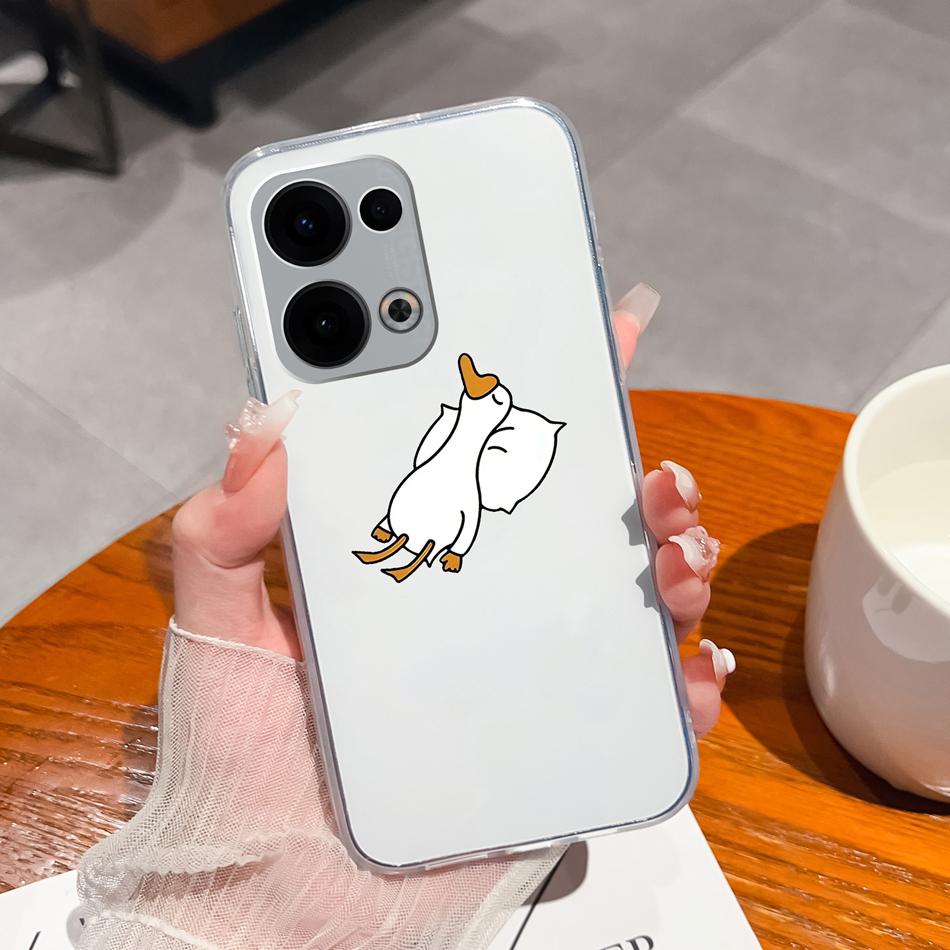 For Oppo Reno 13 Pro Phone Cases Leisure Flower Transparent Back Cover For Oppo Reno13 Pro 13Pro 5G Soft Slim Anti Drop Housing