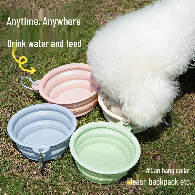 Macaron Portable Folding Dog Bowl for Food and Water