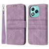 For Honor 400 Lite 5G Case Wallet Skin-Touch Leather Imprinted Phone Cover with Wrist Strap