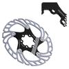 180mm Floating Disc Six Bolts Bicycle Mountain Bike Brake Disc Cycling Accessory(blacksilver )