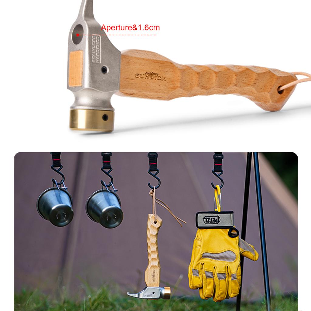Camping Copper Hammer Stainless Outdoor Camping Tent Stake Mallet Stake with Puller Grond Nail Hammer with Box Camping Equipment