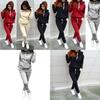 Elegante Tuta da Ginnastica alla Moda da Donna Lusso Felpe con Cappuccio Felpa e Set di Pantaloni