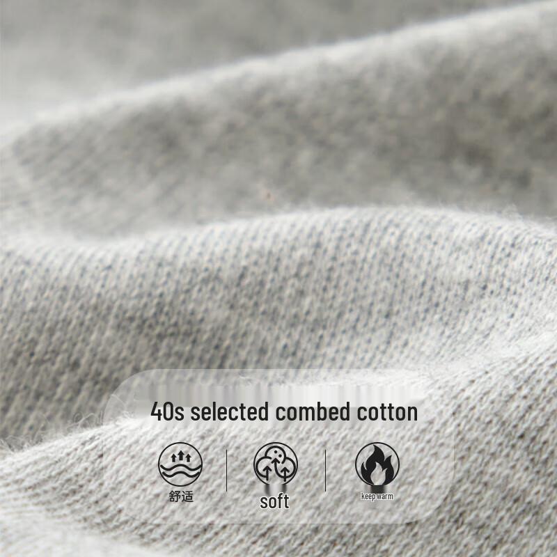 Yiershuang Men's 100% Cotton Mock Neck Thermal Underwear Set