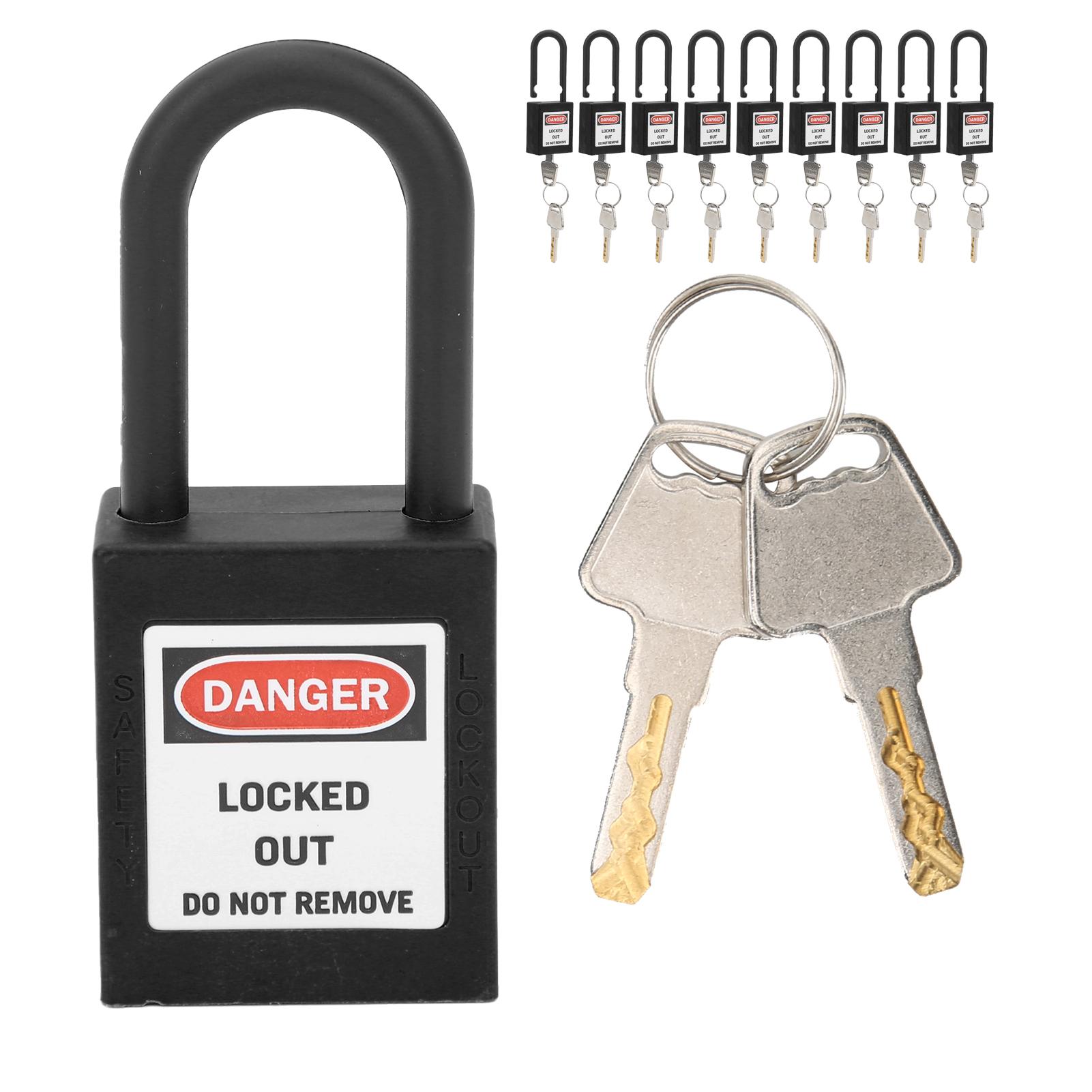 

38mm 1.5in Safety Padlock Engineering Insulation DustProof for Factories Hospitals Chemicals Power Plants(Black ) чёрный