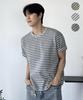 FILLUMINATE Semi-Crop Tone-On-Tone Striped T-Shirt - 3 Colors