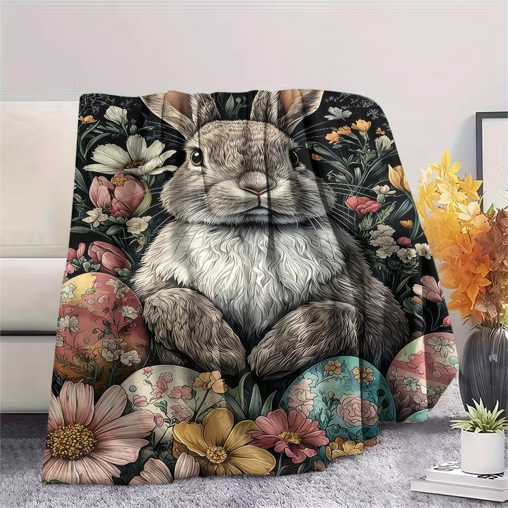 Easter egg Print Flannel Blanket,High quality Comfortable for All Seasons,Home Decor,Warmth and Comfort,Perfect for Christmas Gifts