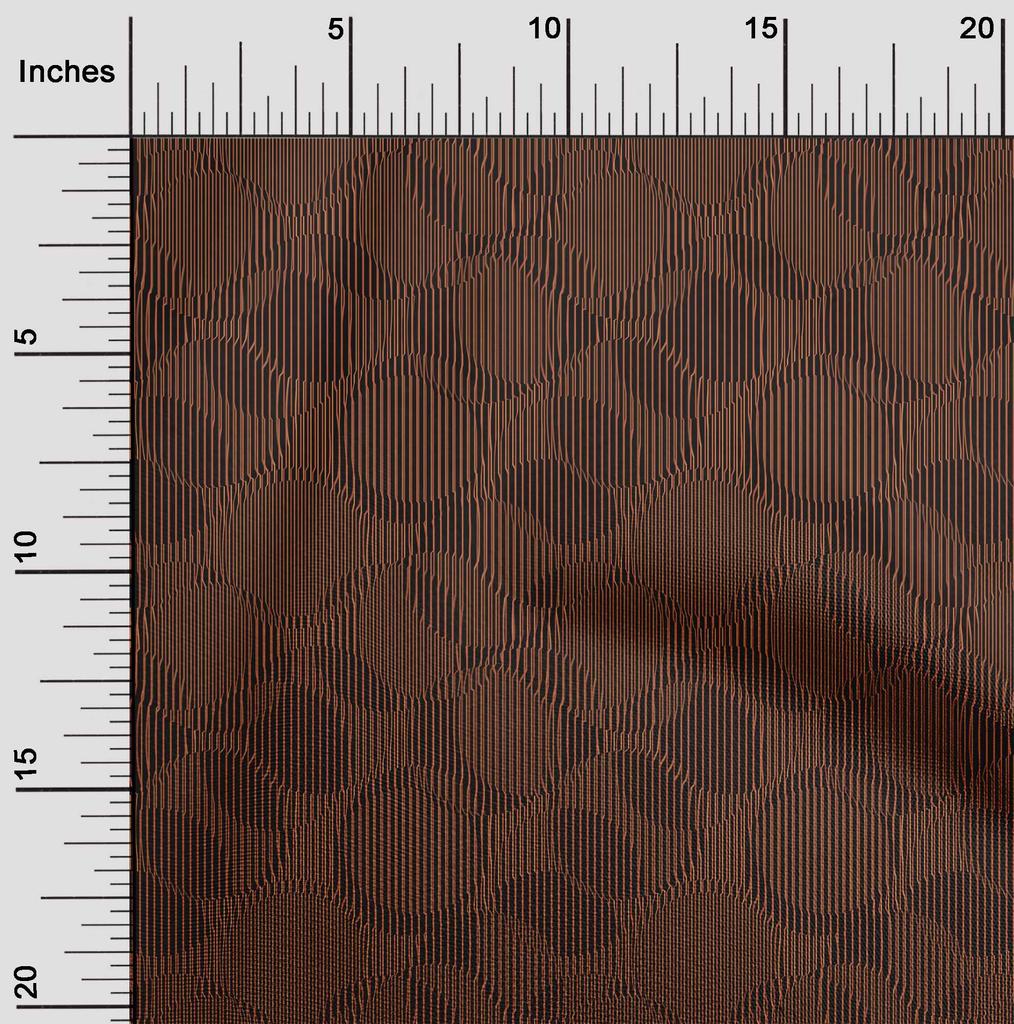 oneOone Cotton Flex Brown Fabric Abstract Sewing Material Print Fabric By The Yard 40 Inch