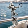 Fishing Rod Support Bracket Multi-position Clamp for Boat Hull Rails