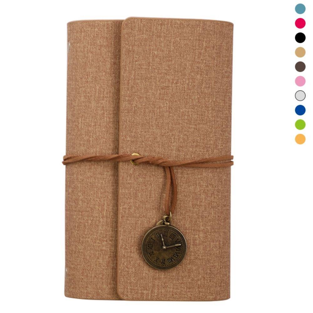 Reusable Retro Spiral Notebook 6-Hole Traveler Notebook Retro Style Stationery Gift  Travel