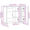 Wooden Cabinet Black 88.5 x 30.5 x 73 cm Engineered Wood