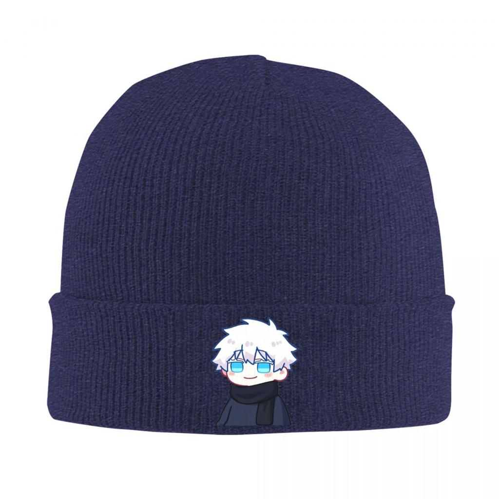 Gojo Manga Kawaii Japanese Anime Warm Knitted Cap Hip Hop Bonnet Hat Autumn Winter Outdoor Beanies Hats for Men Women Adult