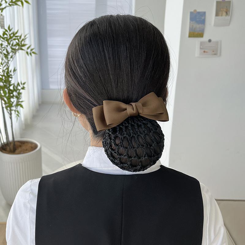 Nurse Head Flower Female Mesh Pocket Professional Hairnet Stewardess Hair Mesh Cover Bank Hotel Restaurant Waiter Headgear Hair Accessories