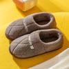 Cotton slippers down couple autumn and winter bag heel cotton slippers indoor cotton shoes home use thickened warm
