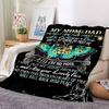 1pc Mom & Dad Memorial Quote Blanket - Perfect Gift for Birthdays, Christmas & Halloween- Soft, Warm & Versatile Yy250909101