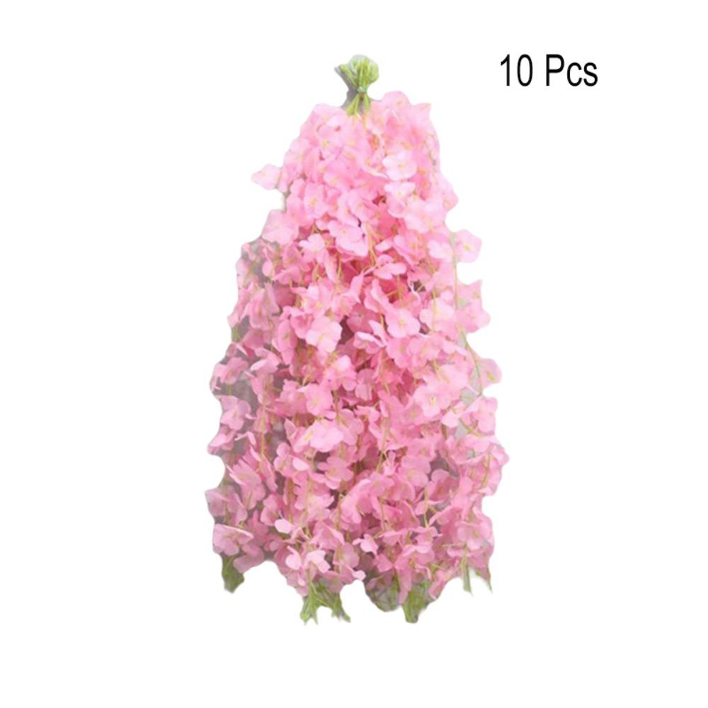 10PCS Bright Color Artificial Wisteria Hanging Flower Wisteria Flower Strips  Ceiling