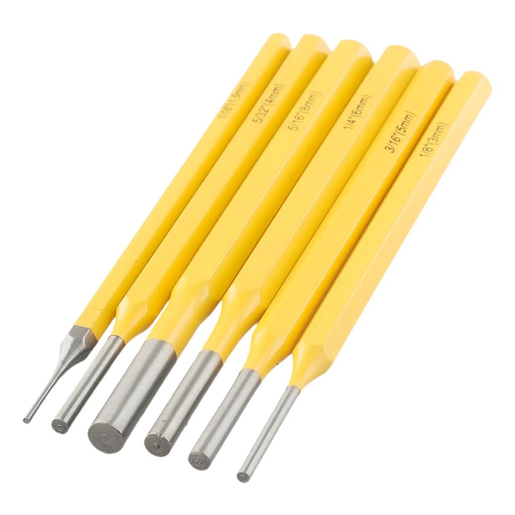 High Quality Hot Sale Drive Punch Set Drill Chisel Carpenters Pin Removing Replacement 6pcs Accessories Centering