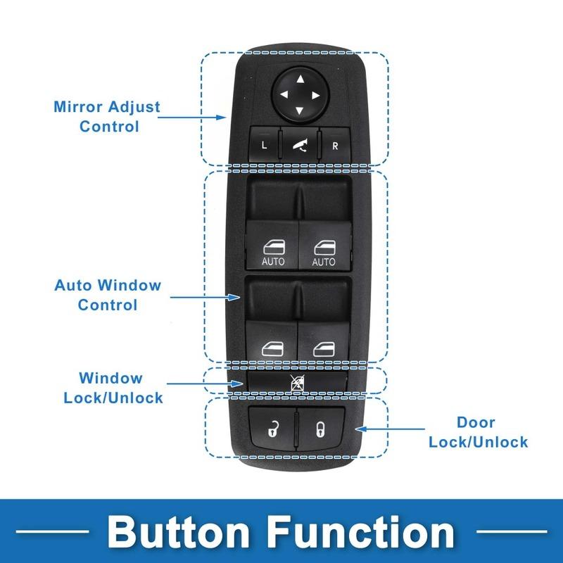 68289803AB New Power Window Control Switch For Jeep Mopar Grand Cherokee 2016- 68319803AA