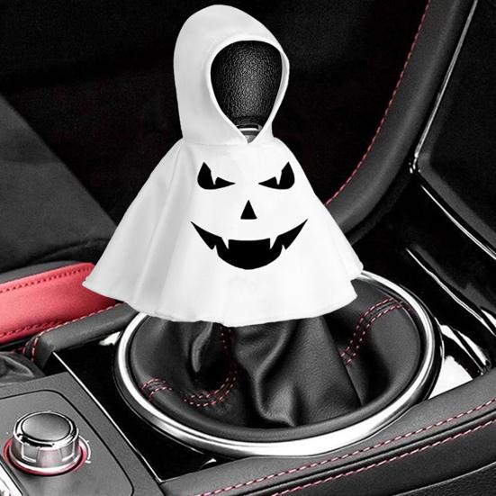 1/6Pcs Halloween Ghost Hoodie Goose Outfits Car Gear Shift Cover Decoration Garden Goose Statue Clothing Auto Hooded Sweatshirt Shift Knob Protector