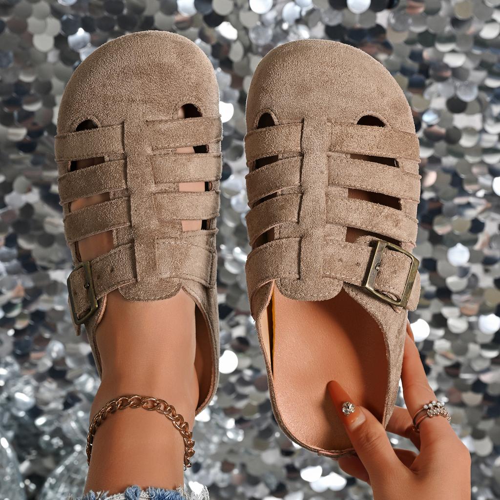 2026 Women Sandals Roman Hollow Breathable Comfort Sandals Closed-Toe Retro Versatile Shoes Women Thick Soled Summer Shoes