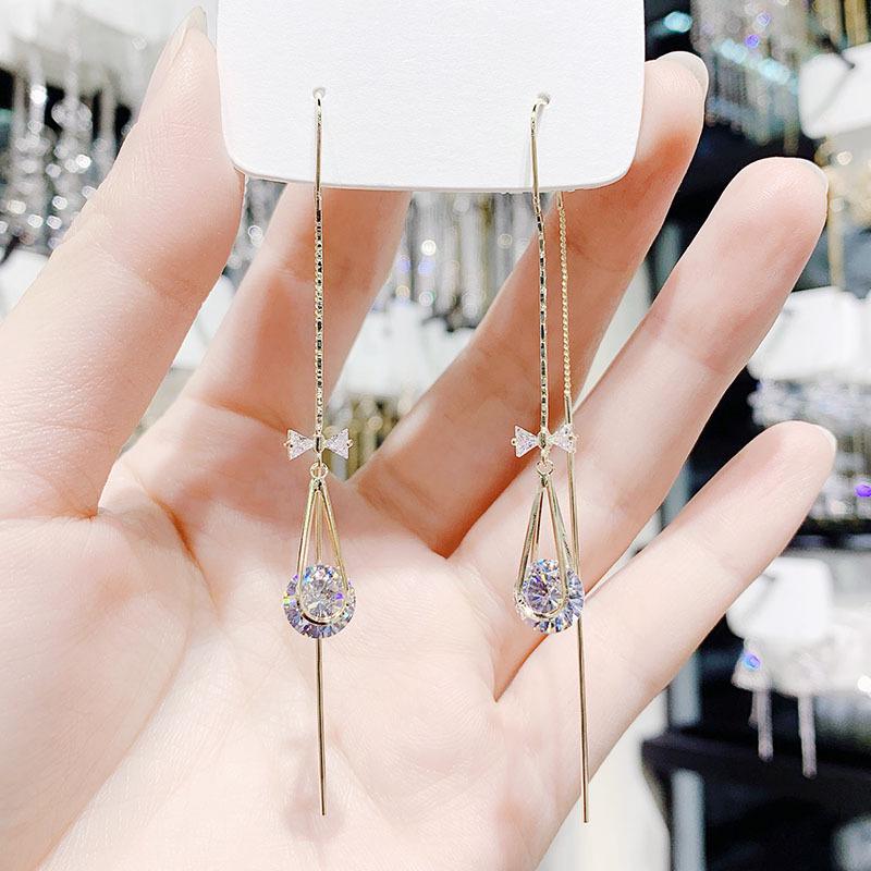 925 Silver Needle Luxury Tassel Earrings for Women
