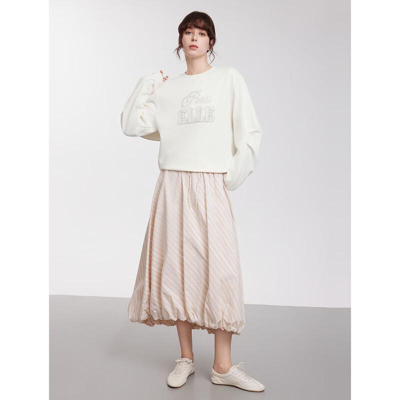 ELLE Women's Loose Fit Round Neck Sweatshirt