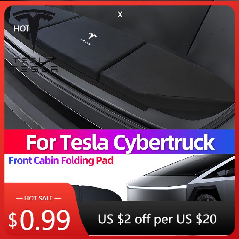 Car Sticker For Tesla Cybertruck Front Trunk Sponge Cushion and Front Cabin Folding Pad Accessories Tools Car Modification