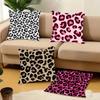 Pink Leopard Pattern Pillow Case Home Decor Throw For Sofa Bed Car Room Decor Gift Idea