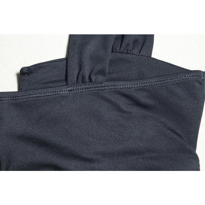 Women's Tight Strap Dress Solid Color Sleeveless Patchwork Mesh Pullover Pleated Backless Street Fishtail Dress