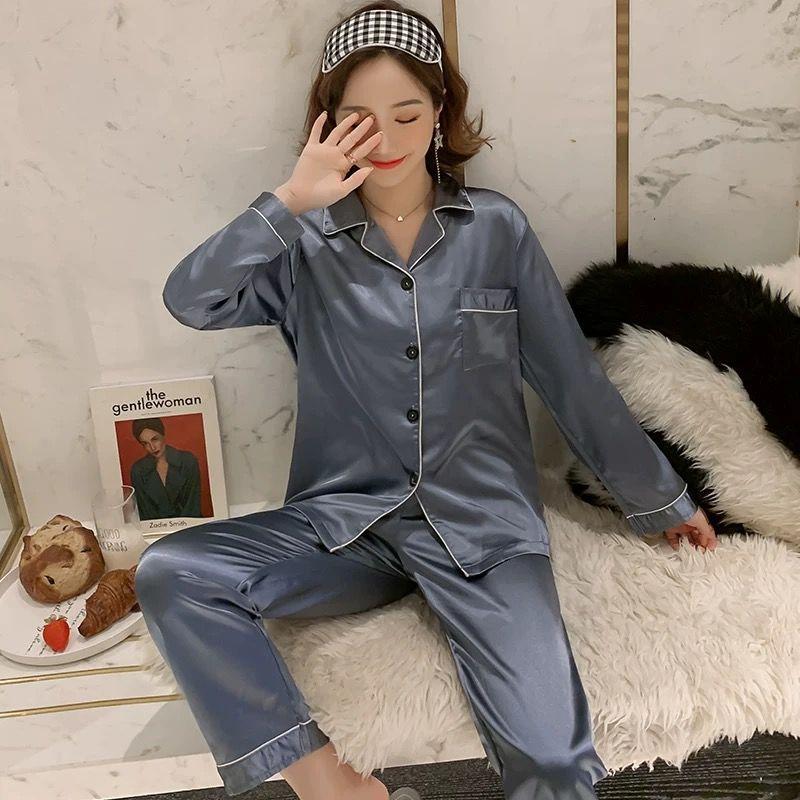 Buy Ice Silk Long-sleeved Thin Women's Pajamas Sexy Korean Style Cute  Spring and Summer Plus Size Two-piece Suit at affordable prices  free  shipping, real reviews with photos  Joom