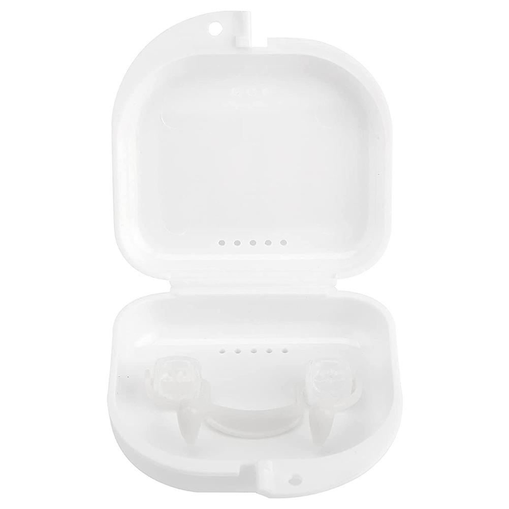 Halloweenské zuby zatahovací silikonové tesáky protézy Cosplay rekvizity