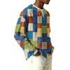 Men's Button-Down Collar Long-Sleeve Ribbed Knit Pullover