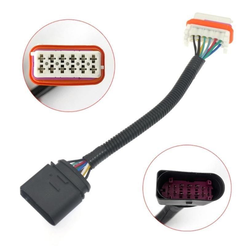 12 Pin Headlight Adapter Cable Vehicle Headlamp Wiring Harness Cable Cord Assembly Replace for 7L6971071A Front Lights R6FB