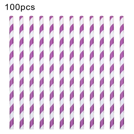 100Pcs Disposable Paper Straws Food Grade BPA Free Rich Color Holiday Party Heart Dot Print Drinking Water Straws