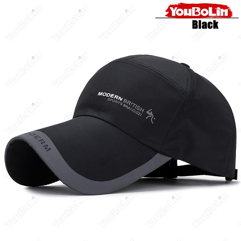 Waterproof Baseball Cap Extended Brim Quick Dry Solid Color Hat for Walking Travel Outdoor