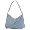 MICHAEL KORS Jet Set zipper closure cow split leather shoulder bag medium women's light blue