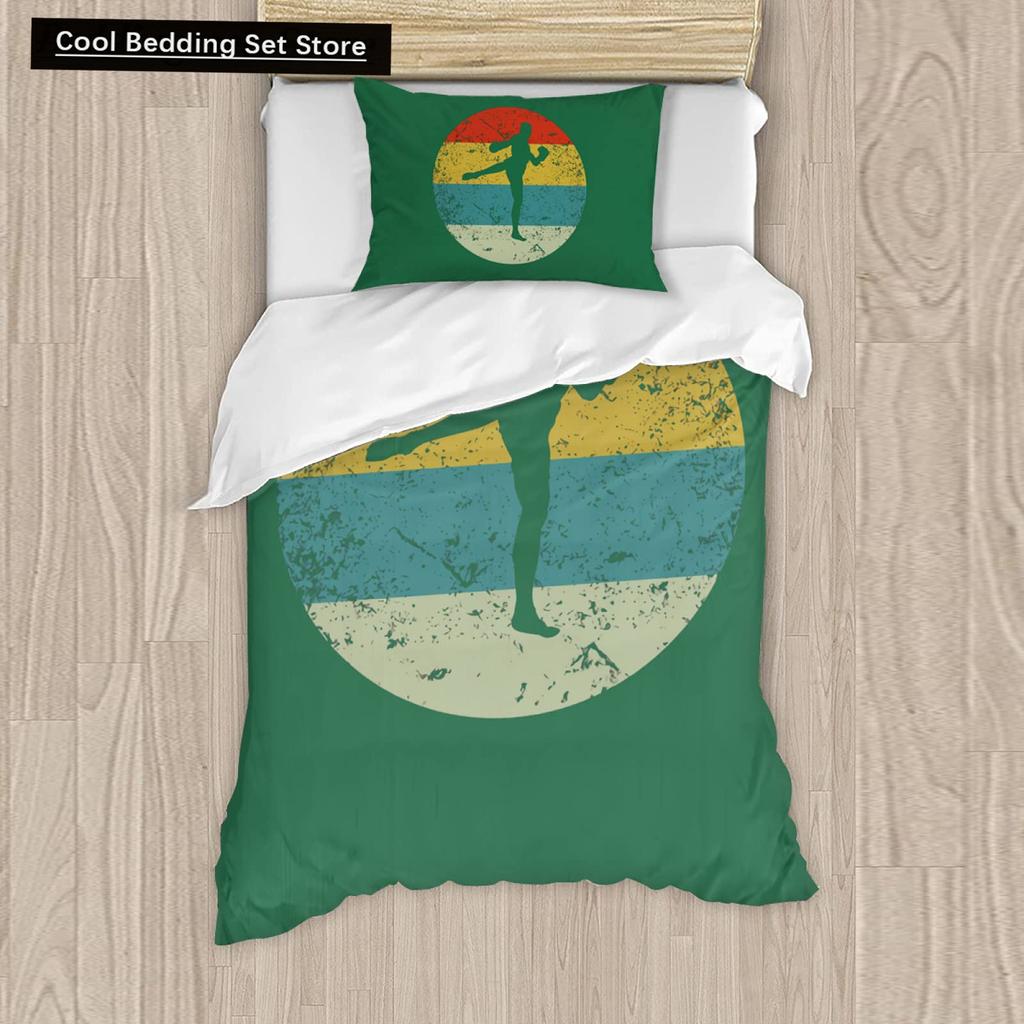 Boxing King Queen Duvet Cover Gamer Competitive Sports Bedding Set Galaxy Bright Colorful Quilt Cover Polyester Comforter Cover