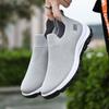 Foreign trade 2025 new fly-woven mesh casual shoes comfortable one-pedal dad walking sports men's shoes