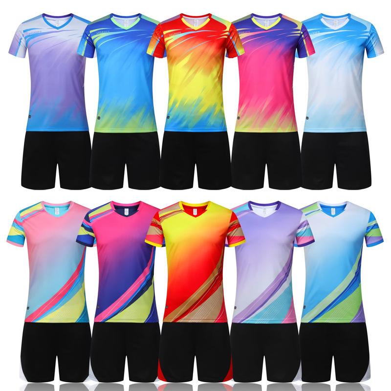 New Volleyball Jersey Suit Men's and Women's Same Short-sleeved Volleyball Tennis Table Tennis Jersey Team Competition Training Sportswear