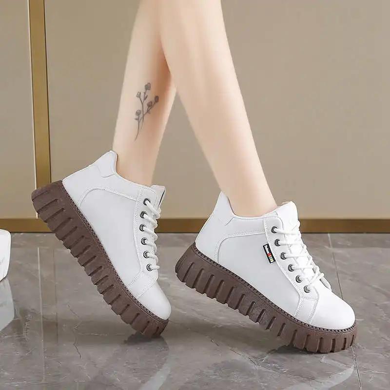 Appearance Increases Laced Sneakers Sport Casual Women Loafers Brand Women Sports Shoes Street Tnis Athletic Daily Tines