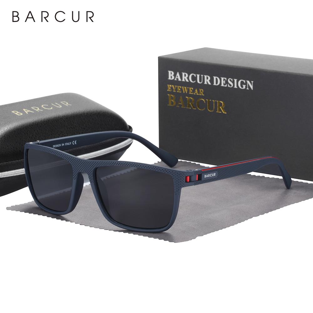 

BARCUR Men Polarized Sunclasses TR90 Light Weight Fishing Travel Sun Glasses Women Outdoor Eyewear Accessory Oculos